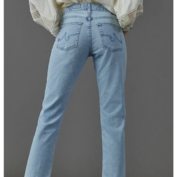 Anthropologie Nolan Ankle Exposed Button Fly Petite Jeans Coastal Cowgirl size31 - Picture 2 of 8